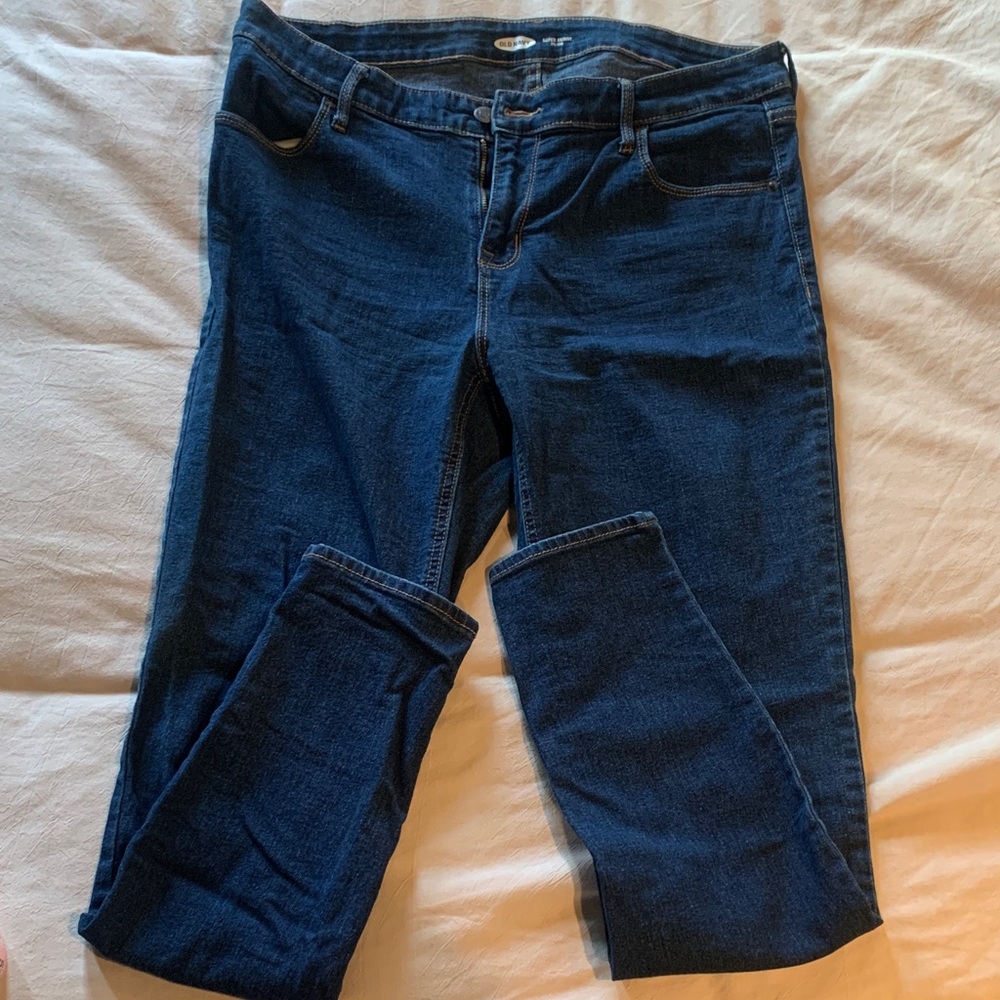 Old Navy Women's Deep Blue Skinny Jeans